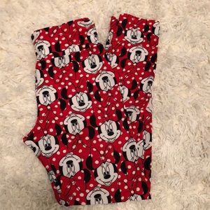 LuLaRoe adult one size Minnie Mouse leggings